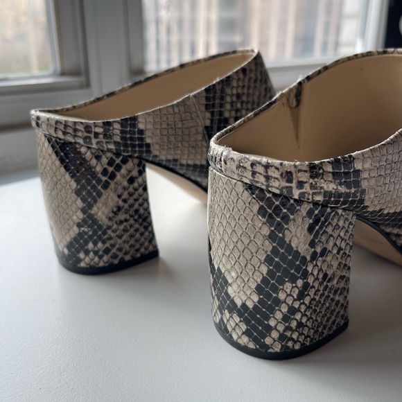 Marc Fisher Snake Mule Block Heels - Picture 5 of 7